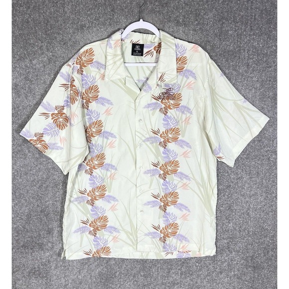 DC Classics Hawaiian LAS VEGAS Embroidery Button Up Shirt Mens Size XL - Picture 1 of 6